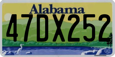 AL license plate 47DX252
