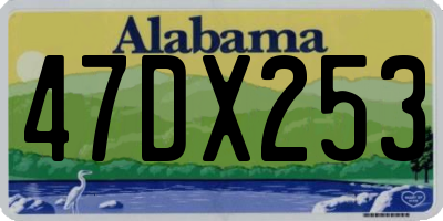 AL license plate 47DX253