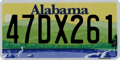 AL license plate 47DX261