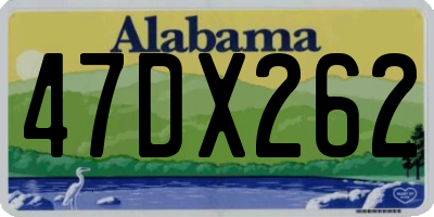 AL license plate 47DX262