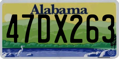 AL license plate 47DX263