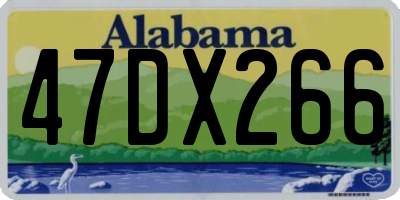 AL license plate 47DX266