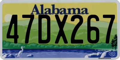 AL license plate 47DX267
