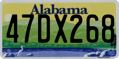 AL license plate 47DX268