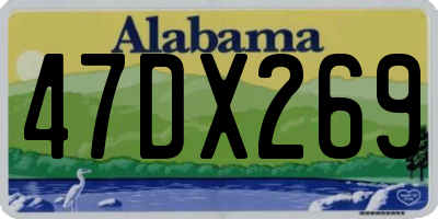 AL license plate 47DX269