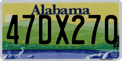 AL license plate 47DX270