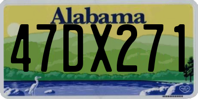 AL license plate 47DX271