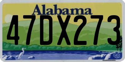 AL license plate 47DX273