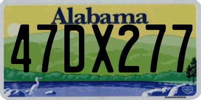 AL license plate 47DX277