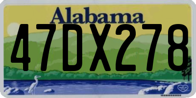 AL license plate 47DX278