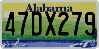 AL license plate 47DX279