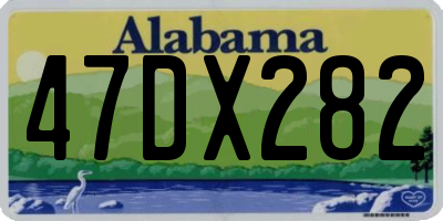 AL license plate 47DX282