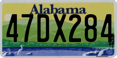 AL license plate 47DX284
