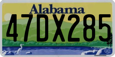 AL license plate 47DX285