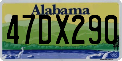 AL license plate 47DX290