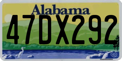 AL license plate 47DX292