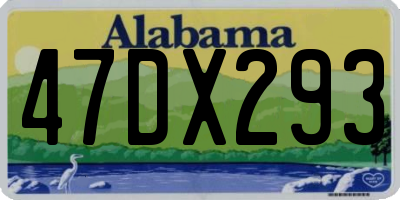 AL license plate 47DX293