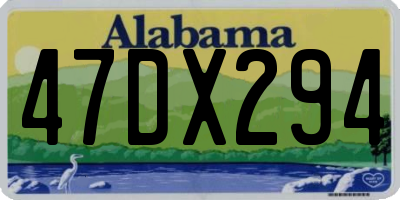 AL license plate 47DX294