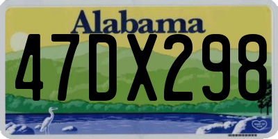AL license plate 47DX298