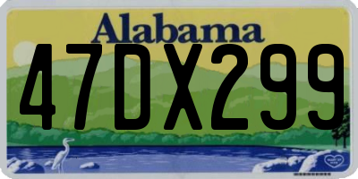 AL license plate 47DX299