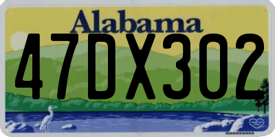 AL license plate 47DX302