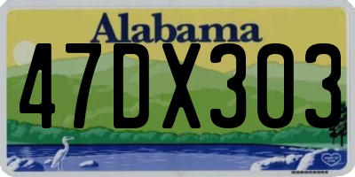 AL license plate 47DX303