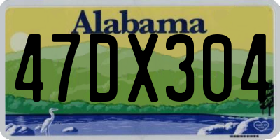 AL license plate 47DX304