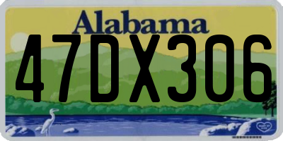 AL license plate 47DX306