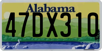 AL license plate 47DX310