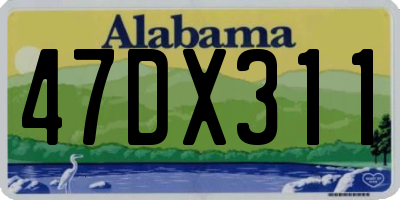 AL license plate 47DX311