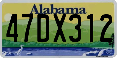 AL license plate 47DX312