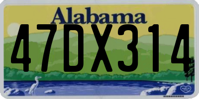 AL license plate 47DX314
