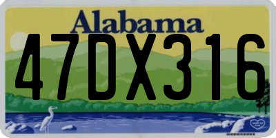 AL license plate 47DX316