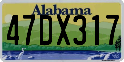 AL license plate 47DX317