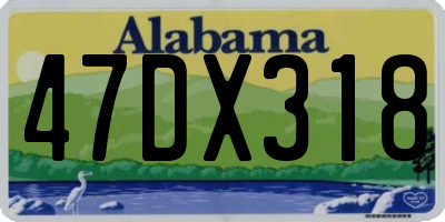 AL license plate 47DX318