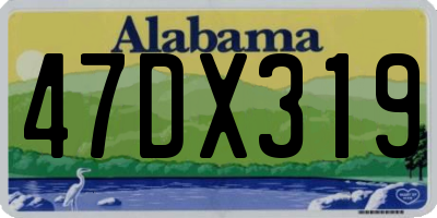 AL license plate 47DX319