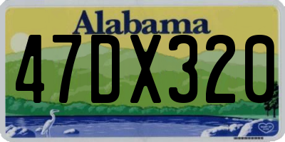 AL license plate 47DX320