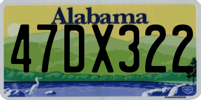 AL license plate 47DX322