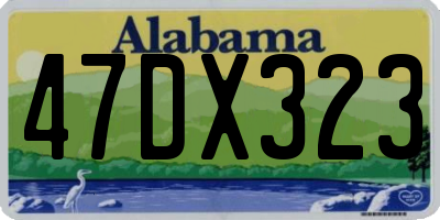 AL license plate 47DX323
