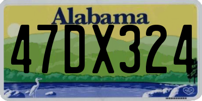 AL license plate 47DX324