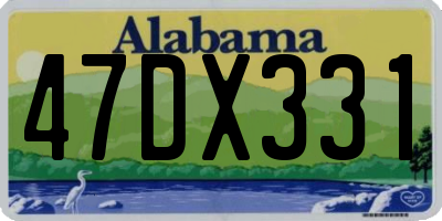 AL license plate 47DX331