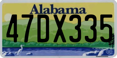 AL license plate 47DX335
