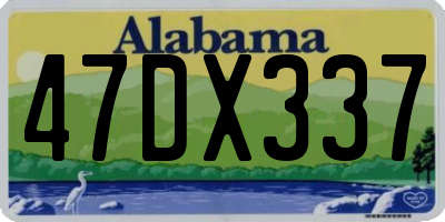 AL license plate 47DX337