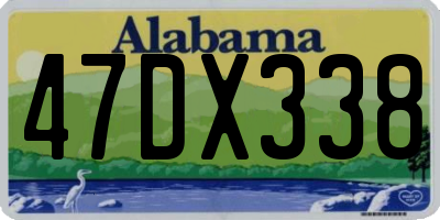 AL license plate 47DX338