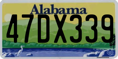 AL license plate 47DX339