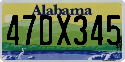 AL license plate 47DX345