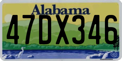 AL license plate 47DX346