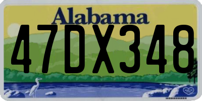 AL license plate 47DX348