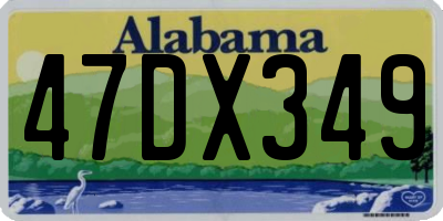 AL license plate 47DX349