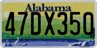 AL license plate 47DX350
